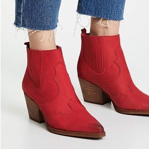 Sam Edelman Red Winona Bootie